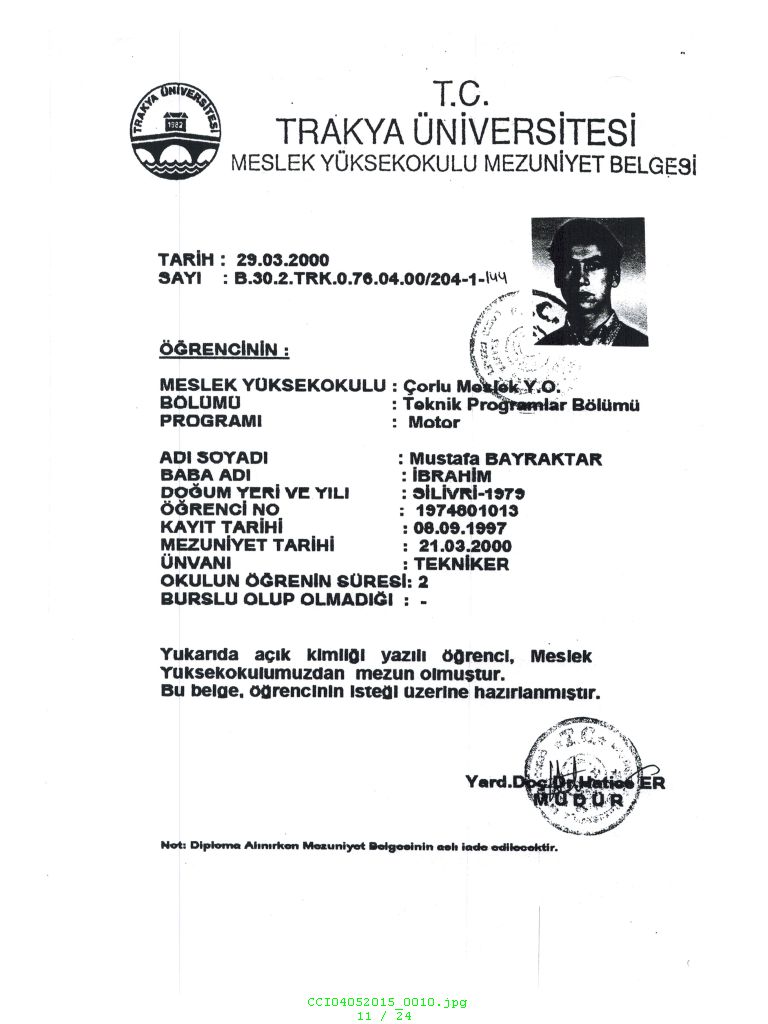 MUSTAFA BAYRAKTAR